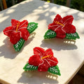 Tropical Red Hibiscus Acrylic Hair Claw Clips โ Wholesale Collection
