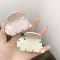 Rhinestone-Bordered Heart Acrylic Claw Clips โ Wholesale Collection