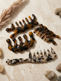 Ensemble de peignes en acrylique sculpté haut de gamme (collection de 4 pièces)