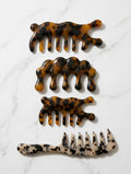 Ensemble de peignes en acrylique sculpté haut de gamme (collection de 4 pièces)