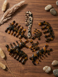 Ensemble de peignes en acrylique sculpté haut de gamme (collection de 4 pièces)