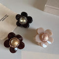 Chic Pearl & Rhinestone Floral Claw Clips – Premium Wholesale Collection