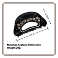 Luxury Crystal-Encrusted Acrylic Arch Claw Clips – Wholesale Collection
