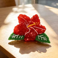 Tropical Red Hibiscus Acrylic Hair Claw Clips – Wholesale Collection