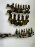 Ensemble de peignes en acrylique sculpté haut de gamme (collection de 4 pièces)