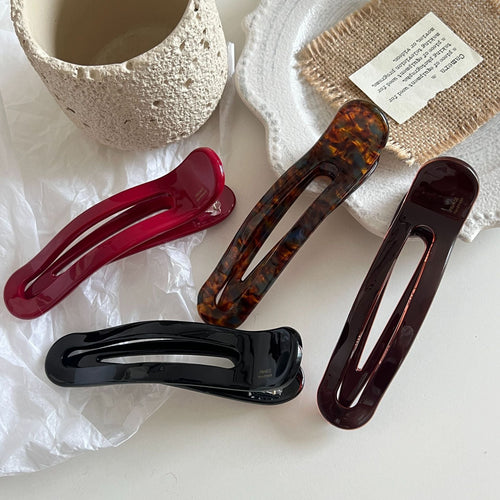 Hand-Polished Duckbill Acetate Hairpin